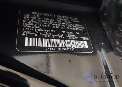 2019 Nissan Rogue Sport S from USA, damaged, VIN JN1BJ1CR4KW317885